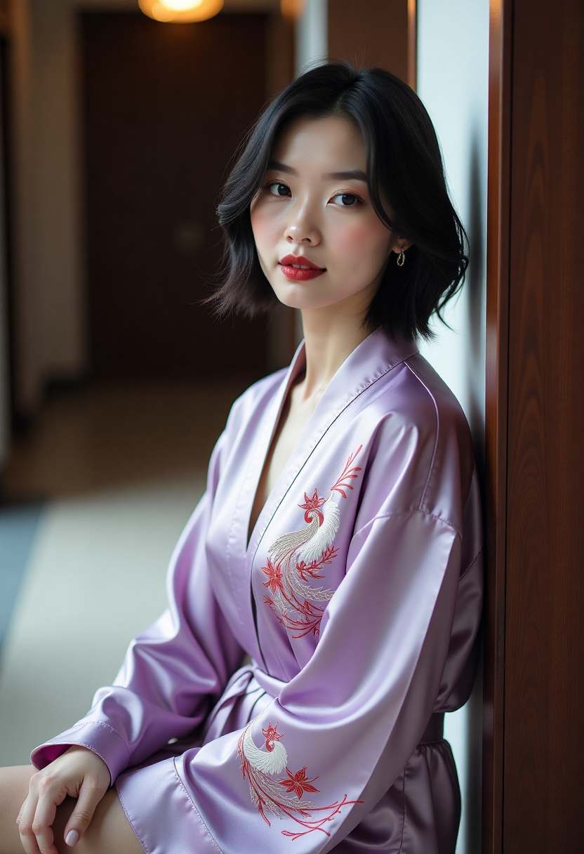 女生在家制作咖啡